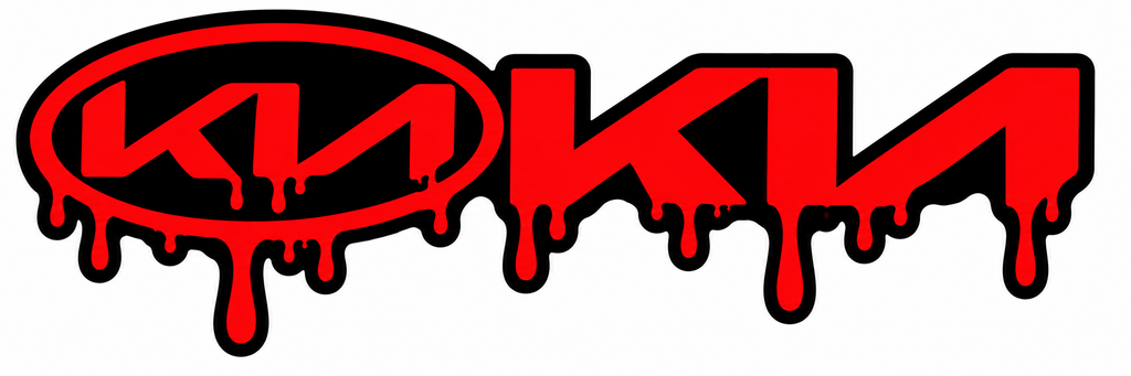 Sticker Logo Automotriz Drip